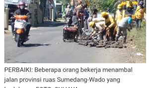 Perbaikan Jalan Sumedang - Wado Tidak Optimal, Hanya Bersifat Sementara