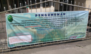 Masa PPKM Darurat, Pengadilan Agama Kabupaten Sumedang Tutup Total