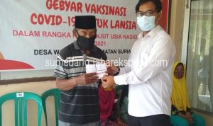 Vaksinasi Warga Desa Wanajaya Mencapai 40 Persen Jalan Rusak Jadi Kendala