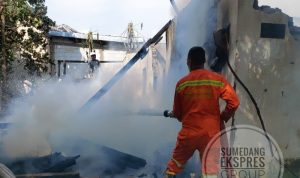 Diduga Korsleting Listrik, Rumah Petani di Wado Hangus Terbakar
