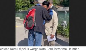 Warga Kota Bern Peluk Ridwan Kamil, Berikan Dukungan untuk Keselamatan Eril