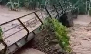 Akses Jalan Penghubung 2 Desa di Banyuwangi Terputus akibat Meluapnta Sungai, Warga Harus Memutar 14 Km