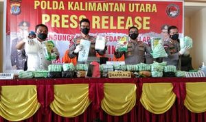 Polda Kaltara Gagalkan Penyelundupan Sabu 47 Kilogram dari Malaysia yang hendak Dikirim ke Palu