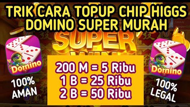 Top Up Chip Higgs Domino Murah Via Pulsa Telkomsel, Indosat, Unipin, CodaShop dan Alternatif Lain 2023