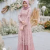 Brokat Pink Cocok dengan Jilbab Warna Apa