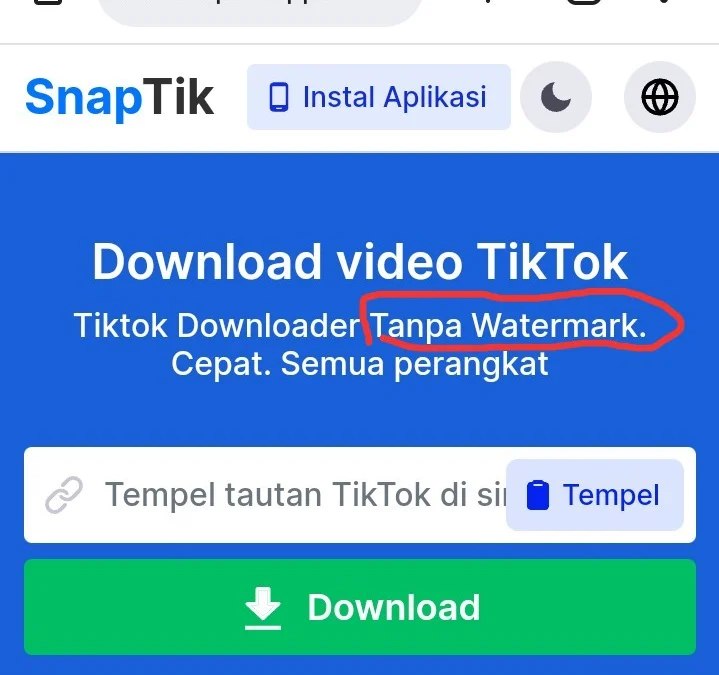 SnapTik: Tempat Download Video TikTok Tanpa Watermark
