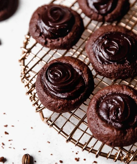 Resep Double Chocolate Thumbprint Cookies Kue Kekinian Sajian Kue Lebaran