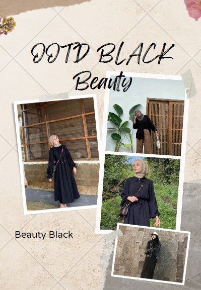 Black Beauty: Gaya OOTD Jilbab Gamis Hitam yang Mepesona