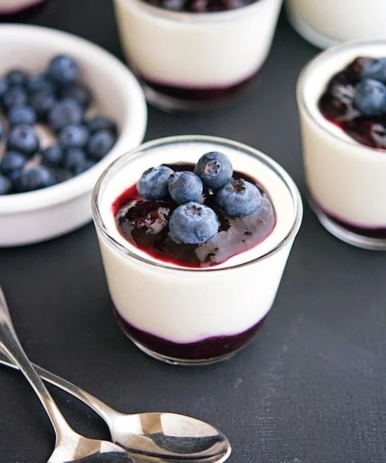 Dessert Cantik Instagramable Resep Blueberry Greek Yogurt Panna Cotta