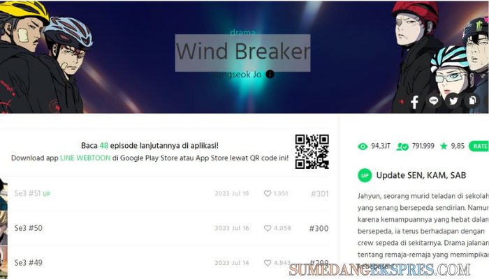 Yuk Baca Manhwa Paling Populer Per Tahun 2023, Inilah Sinopsis Manhwa Wind Breaker Yang Ada Di Manhwa Raw