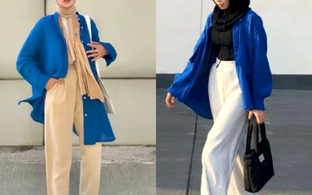 Bikin Ga Norak! 15 Rekomendasi Warna Jilbab Yang Cocok Dengan Baju Warna Biru Elektrik