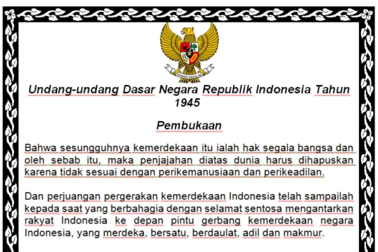 kemerdekaan Indonesia Dinyatakan Dalam Pembukaan UUD 1945 Alinea Ke?