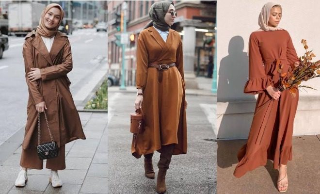 Lima Warna Jilbab yang Cocok dipadukan dengan Pakaian Berwarna Coklat