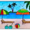 Cara Gambar Pantai untuk Anak SD yang Mudah