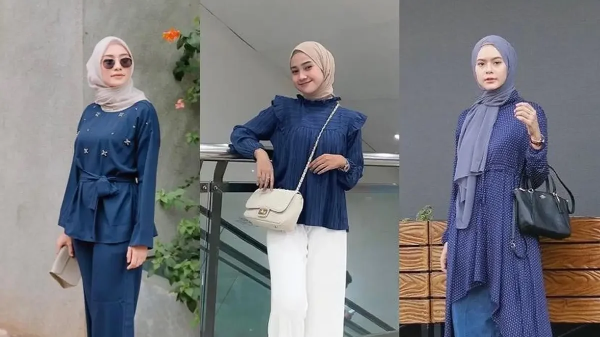 Inilah 7 Inspirasi Jilbab Untuk Baju Warna Biru!