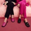 Sepatu Penny Loafers Studded Lotso warna Fuchsia dari CHARLES & KEITH.