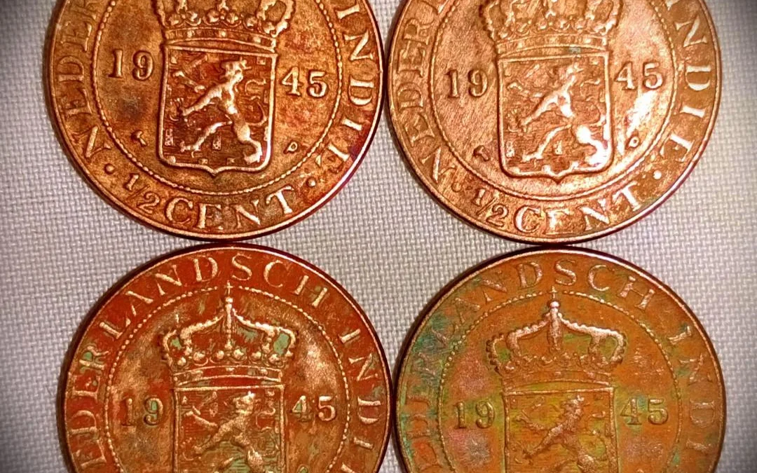 khasiat uang koin nederlandsch indie 1945