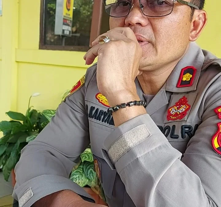 TEGAS: Kapolsek Cimanggung Kompol D Karyaman saat ditemui di kantornya, baru-baru ini.