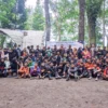 ANTUSIAS: Para peserta Pra Diklatsar BPO Kokam Sumedang berfoto bersama di Bumi Perkemahan Cipadayungan Kecamatan Cimalaka, baru-baru ini.