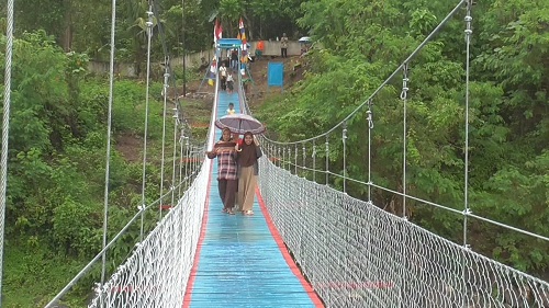 Desa Wanajaya Punya Jembatan Gantung