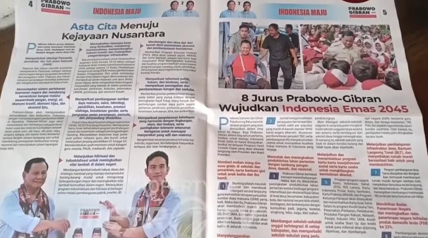 Tabloid Indonesia Maju Prabowo-Gibran Beredar di Kota Solo