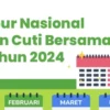 Pemerintah Tetapkan Libur Nasional dan Cuti Bersama Tahun 2024