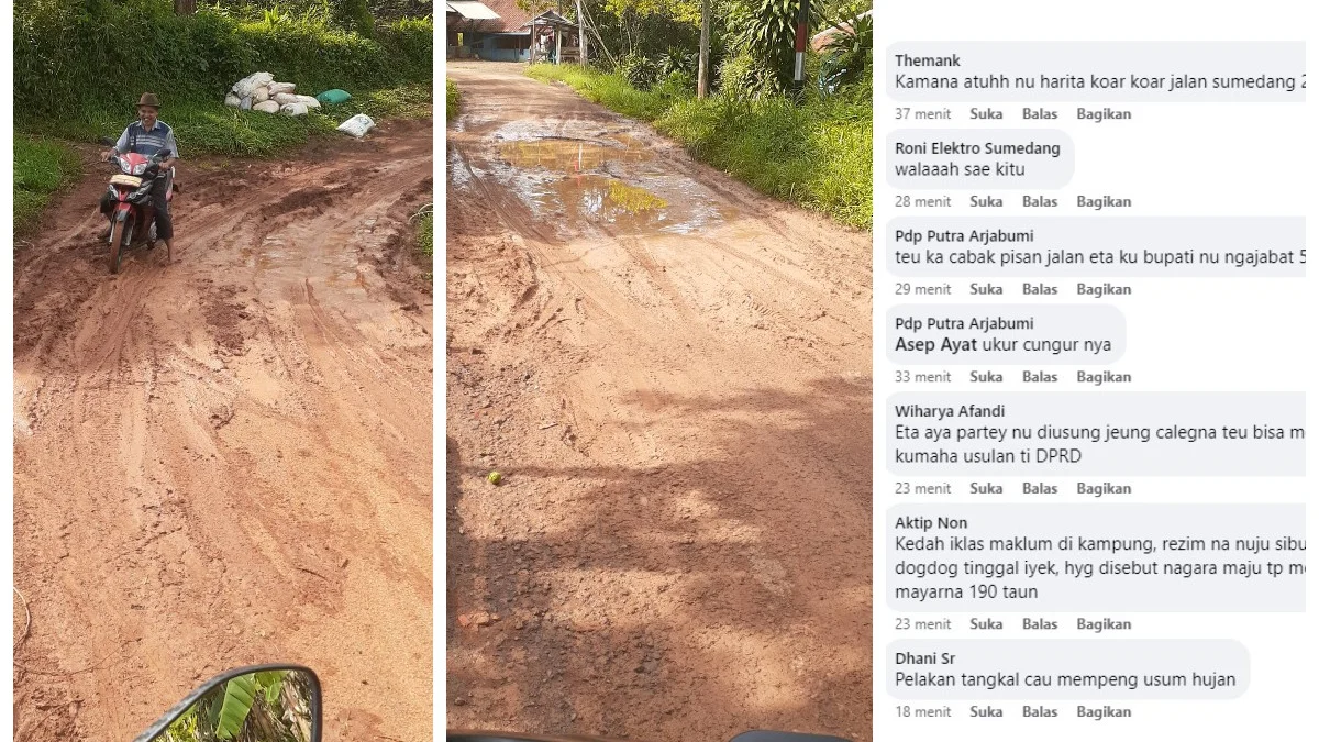 Warga Keluhkan Jalan Tanah di Jingkang Tanjungmedar Sumedang
