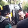 Insiden Bus Terjungkir, Polres Lakukan Penyelidikan
