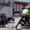 Video Viral Rider Motor Custom Seret Polisi Usai Coba Melarikan Diri