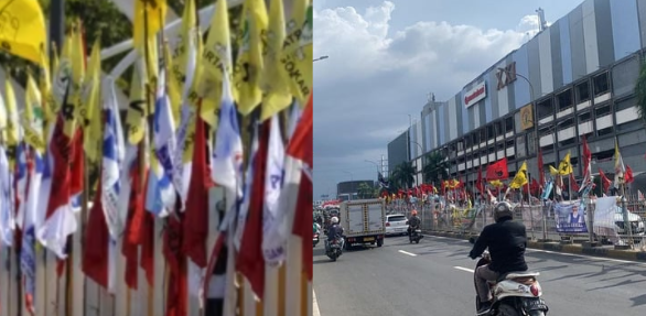Akan Menjadi Sampah Bendera Parpol di Flyover Senen, Perlu Aturan yang Lebih Ketat