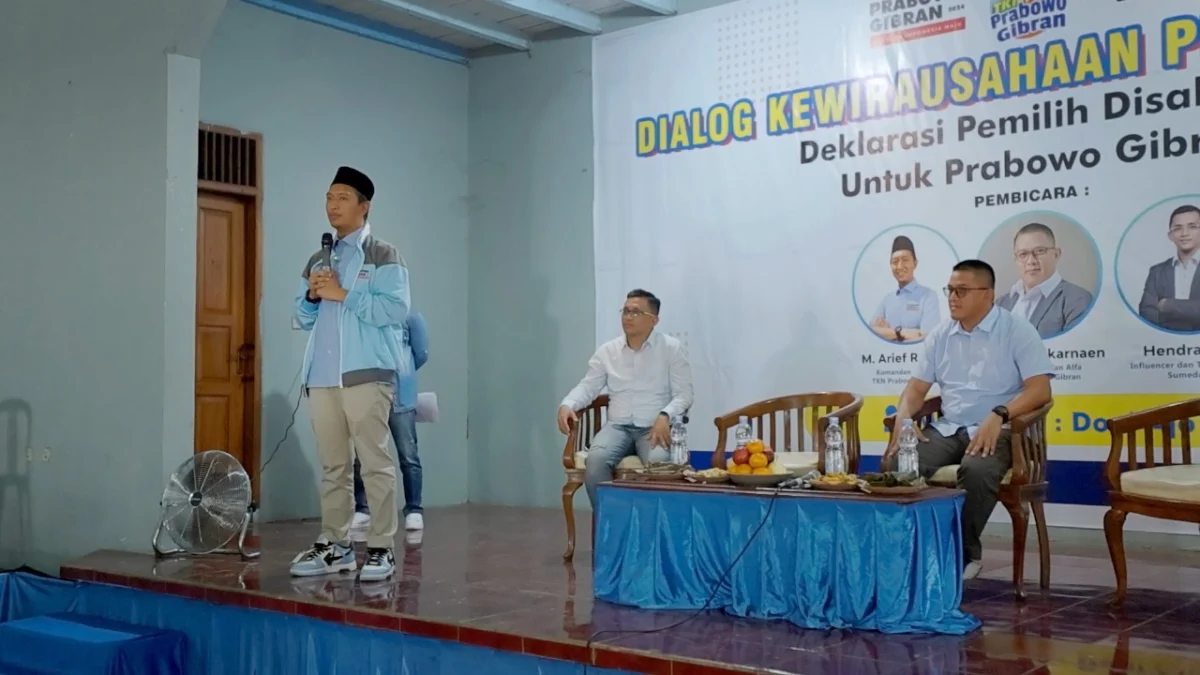 TKN Fanta Gelar Dialog Kewirausahaan Pemilih Muda dan Deklarasi Pemilih Disabilitas untuk Prabowo – Gibran di Sumedang