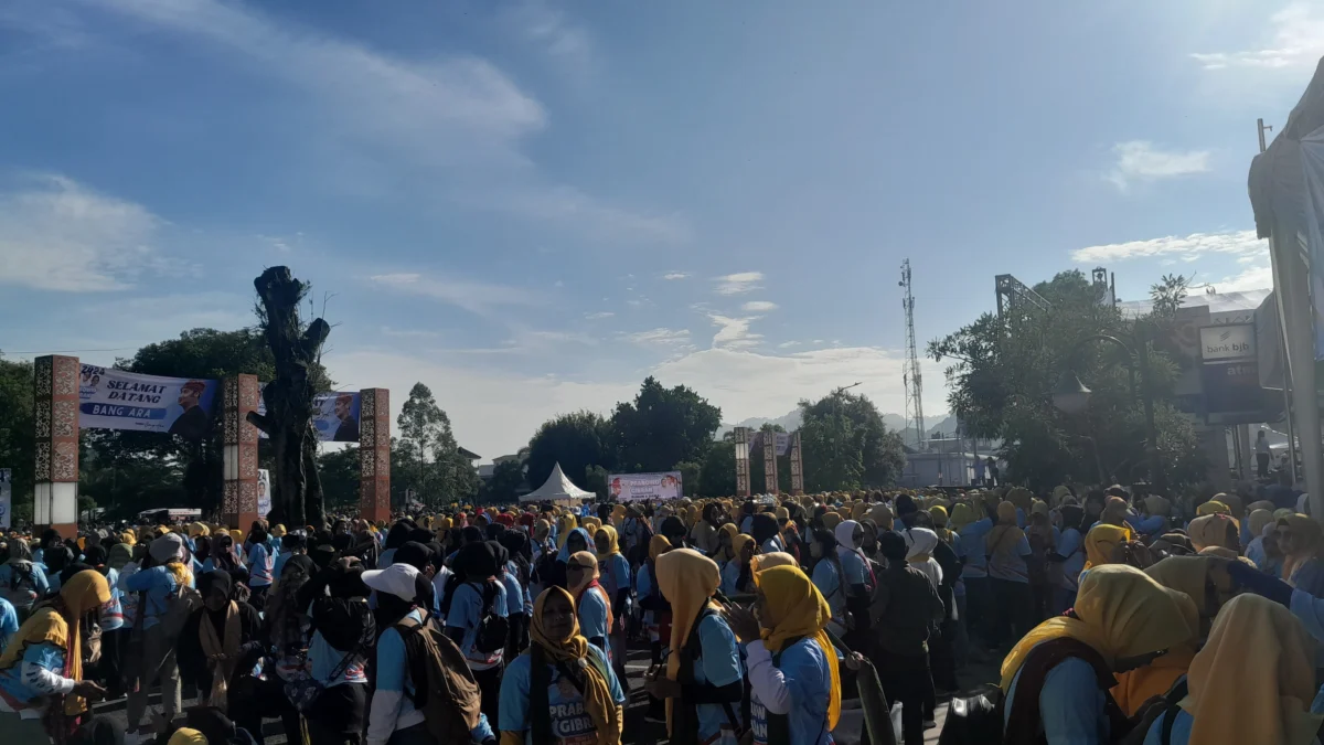 Kampanye Prabowo-Gibran di Sumedang di Sambut Ratusan Pendukung