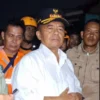 PJ Bupati Sumedang Herman Suryatman saat bertemu Ketua DPK Apindo Kabupaten Sumedang, Luddy Sutedja yang juga