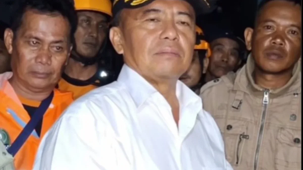 PJ Bupati Sumedang Herman Suryatman saat bertemu Ketua DPK Apindo Kabupaten Sumedang, Luddy Sutedja yang juga