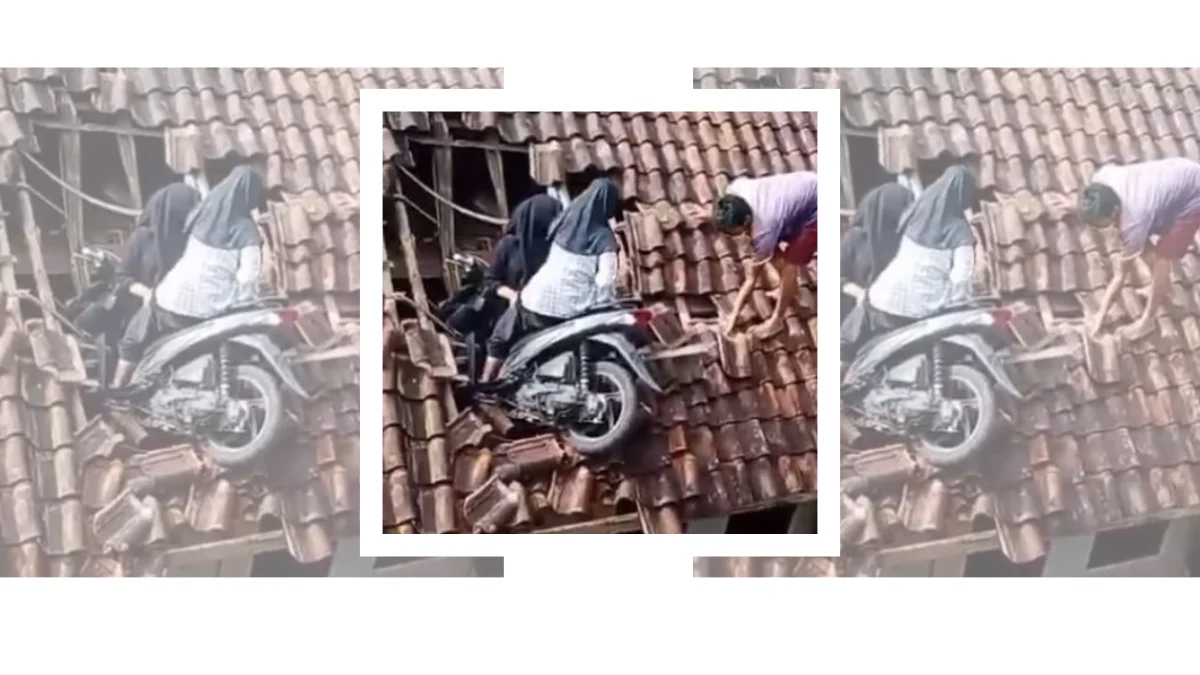 Viral! 2 Bocah SD di Tasikmalaya Ngabuburit Pake Motor Terjun ke Atap Genteng Rumah Warga