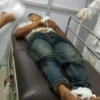ISTIMEWA, TERBARING: Remaja korban kecelakaan di Ciherang saat berada di Instalasi Gawat Darurat (IGD) RSUD Su