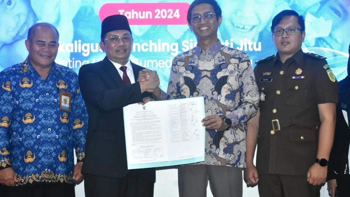 BERSINERGI: Pj Bupati Sumedang Yudia Ramli membuka Rembug Stunting sekaligus Launching Aplikasi Simpati Jitu d