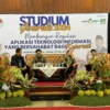 DIGITAL: Rektor Ikopin University Agus Pakpahan pada acara Stadium Generale 2024 di Jatinangor, Senin (27/5)
