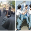 Pagi-pagi Sudah Tawuran, Aksi Brutal Pelajar di Exit Tol