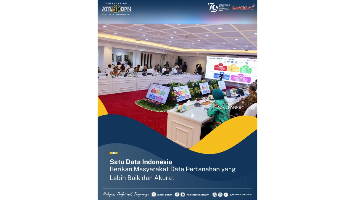 Satu Data Indonesia Berikan Masyarakat Data Pertanahan yang Lebih Baik dan Akurat