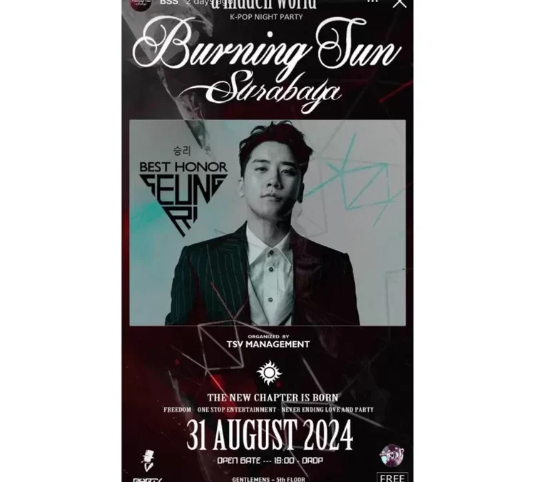 Buka Event \'Burning Sun\' di Surabaya Bikin Netizen Ngamuk, Seungri Eks BIGBANG Langsung Garcep Buka Suara