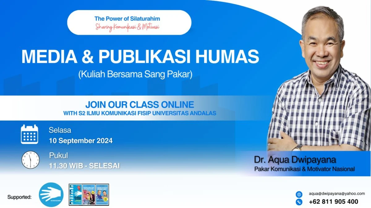 Aqua Dwipayana: Peran “PR Officer” Sangat Strategis dalam Mewujudkan Citra Baik Masyarakat Terhadap Lembaga